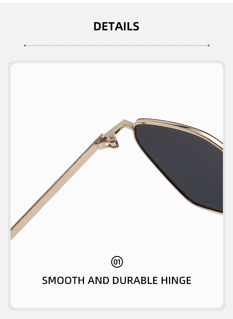 Óculos de sol com armação de metal e diamante Two Circles, óculos de sol simples de praia para mulheres T1372_voghion.com