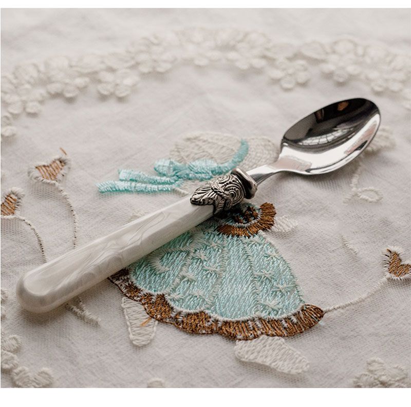 Vintage Besteck mit Harzgriff - Geschirr mit Perlen-Finish_voghion.com