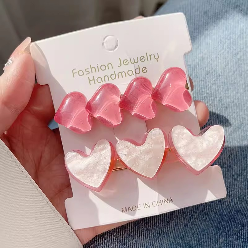 Cute and sweet hair clip side clip new side bangs clip net red hair card girl heart duckbill clip bb clip headdress_voghion.com