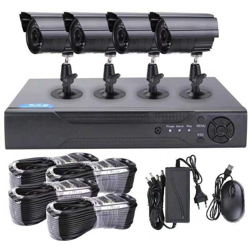 HD Night Vision CCTV AHD DVR Kit Video Recorder Security Surveillance Camera Set Wired_voghion.com