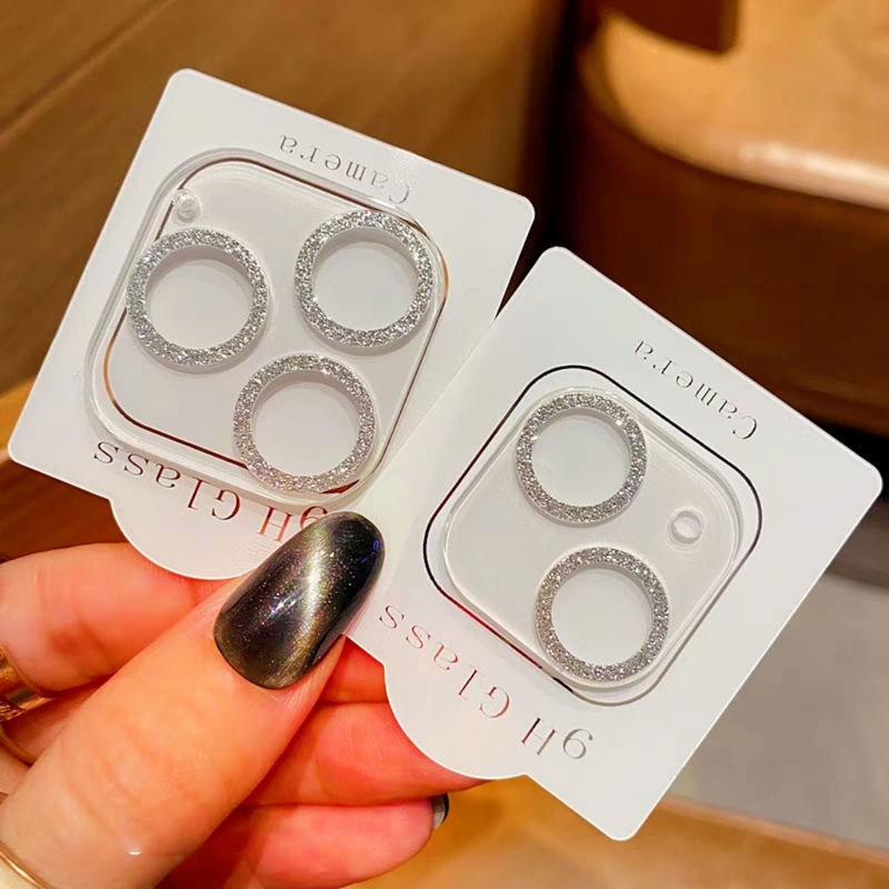 Glitzernder Kameraschutz für iPhone 15 13 11 Pro Max 14 Plus 15pro Full Cover Diamond Lens Film Schutz_voghion.com