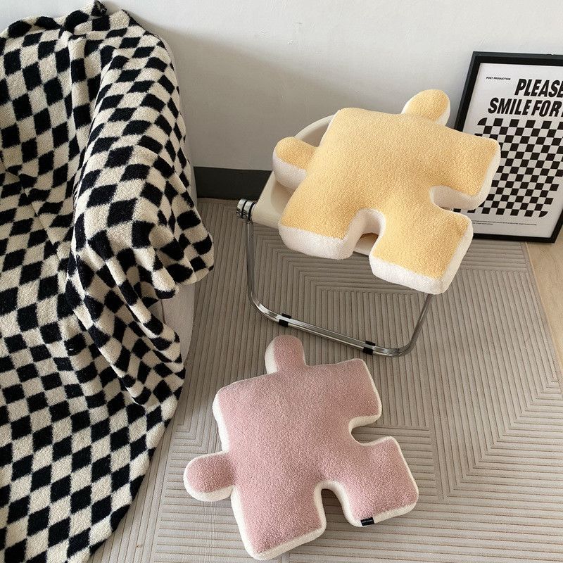 Nuovo stile Ins Futon bianco e nero Comodino Puzzle Pavimento Divano Soggiorno Cuscino Finestra a bovindo Cuscino_voghion.com