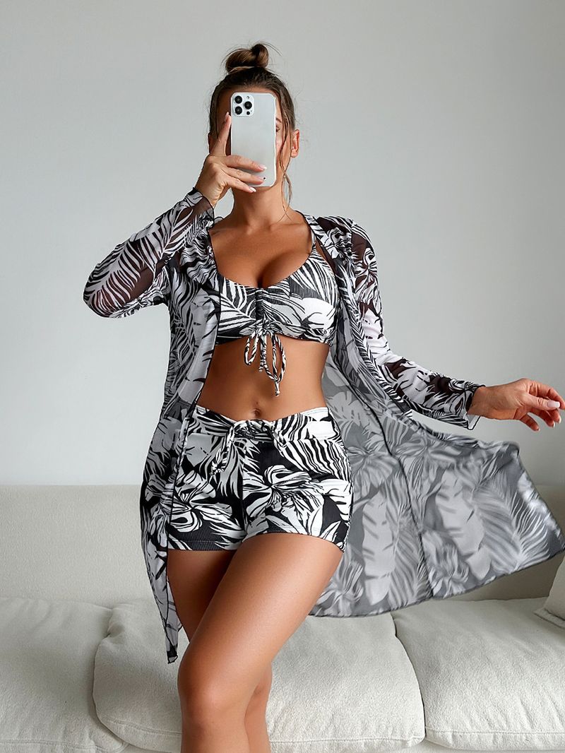 Women's Clothing Multi-color fashion bikini three-piece swimsuit for women_voghion.com