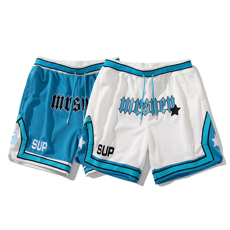 Herrenbekleidung Modemarke Einfache Sport Herren Sommerkleidung Ins Neue Stil Gestickte Buchstaben Farblich Passende Bänder_voghion.com