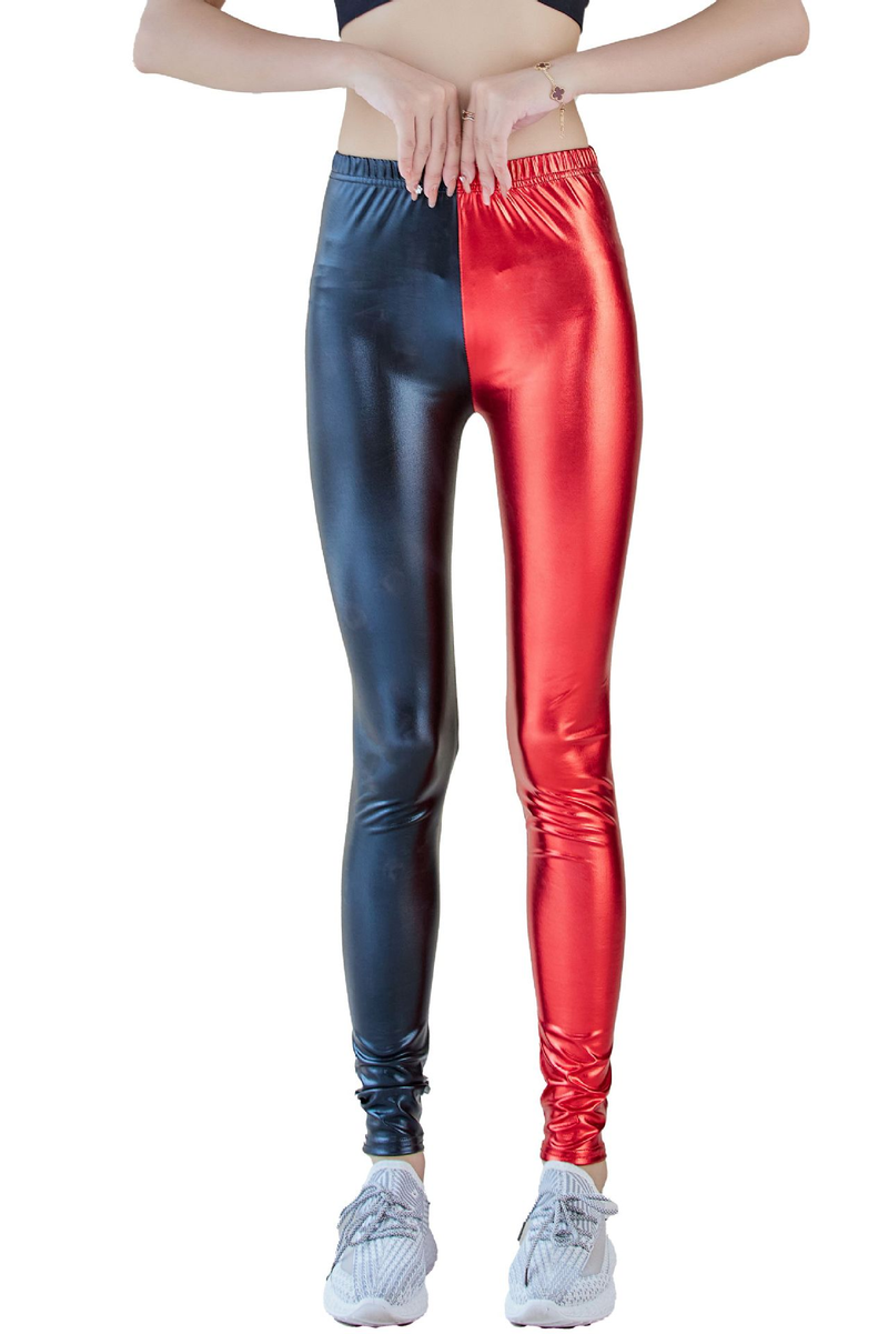 Damenbekleidung Hot Gold Kunstleder Leggings in mehreren Größen Süßigkeiten Nachtclub dünne Lederhosen verblassen nicht leicht neun_voghion.com