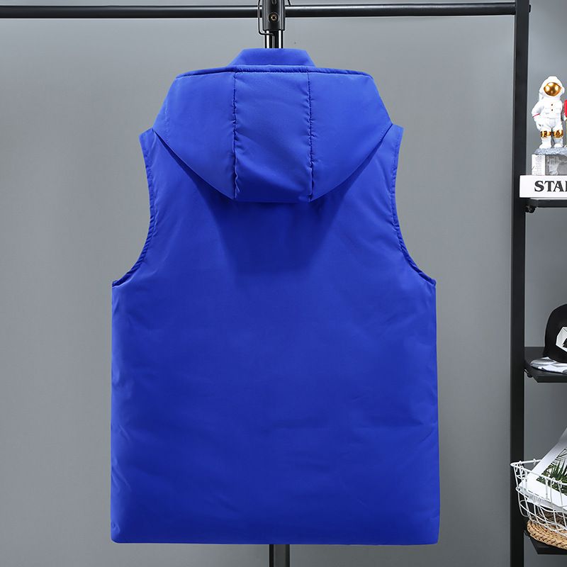 Herrenbekleidung Seidenbaumwolle Baumwollweste mit aufgedrucktem LOGO Herren Steppjacke in Übergröße Arbeitskleidung_voghion.com