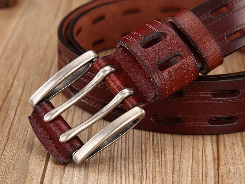 HOT Best YBT High Quality Genuine Leather for Men Brand Strap Male Double Pin Buckle Fancy Vintage Jeans Cowboy Belts_voghion.com