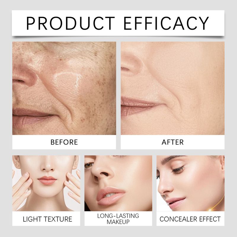ZEPHOCO Ivory White Concealer Liquid Foundation Moisturizing, Refreshing, Matte, Clear, Light, Light And Moisturizing_voghion.com