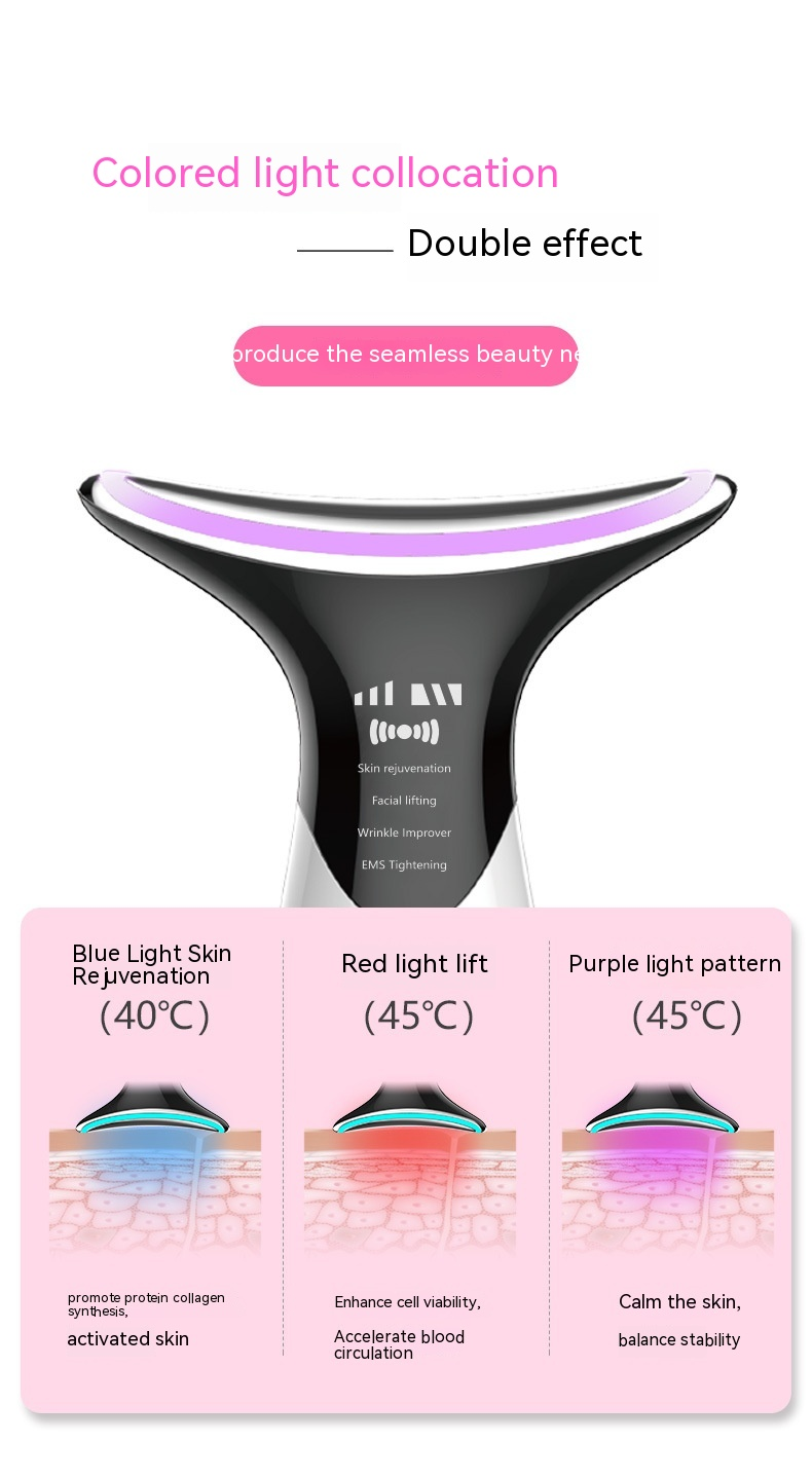 Neck lighting lines, lifting, tightening, anti wrinkle mass, false color light and adjustment instrument for_voghion.com