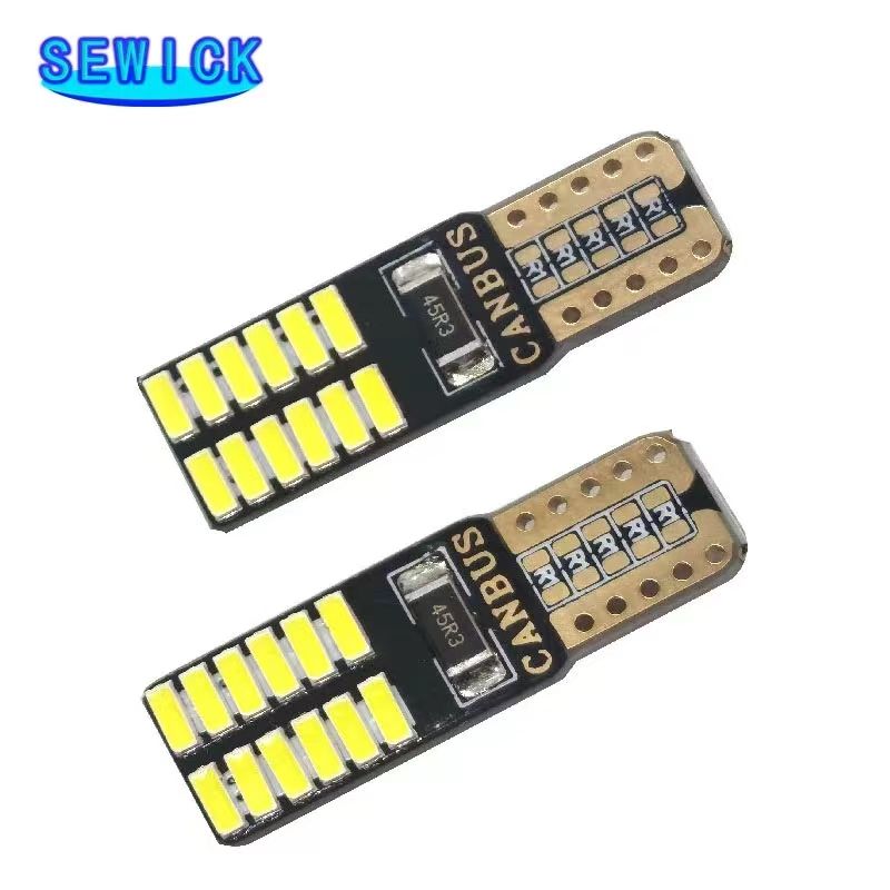 Rabatt 100 stücke Canbus T10 W5W 194 501 LED Innen Instrument Lichter Birne Für Auto Auto 24SMD Breite Lampen Weiß_voghion.com