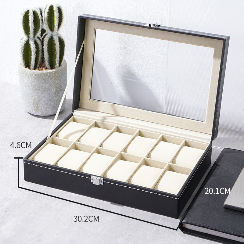 High-end Leather Storage Box Chinese Style Dustproof Anti-oxidation Large Capacity Watch And Cultural Play_voghion.com
