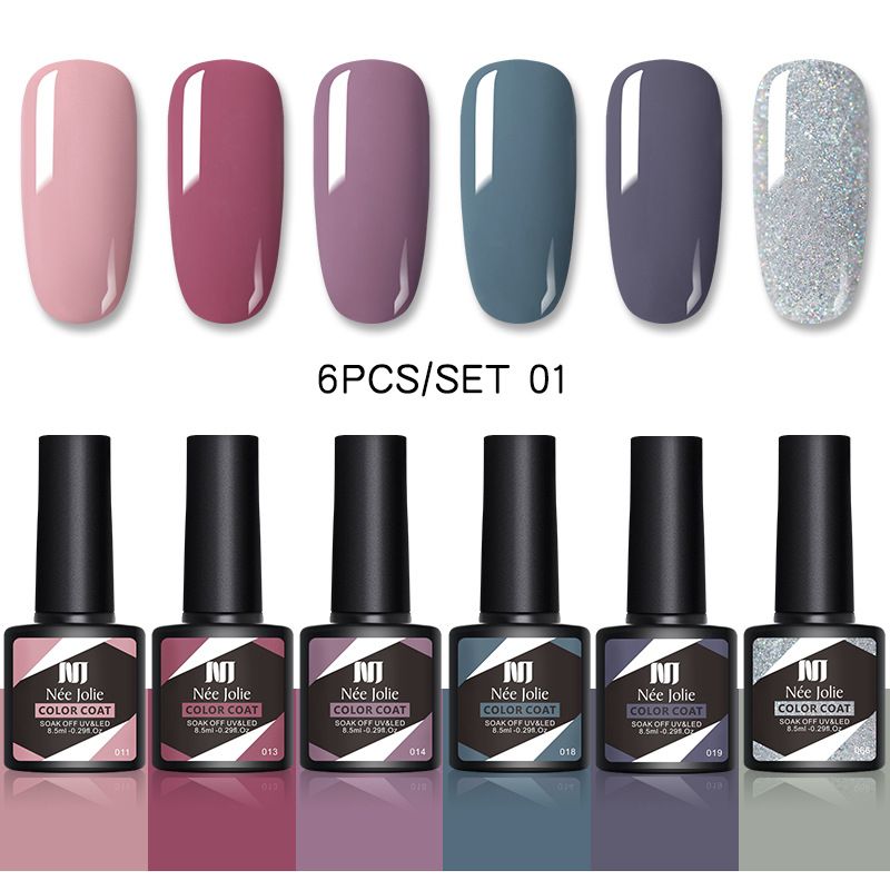 Nagelkleber Neues Nagellack-Set Phototherapie-Kleber Mattierte Pailletten Verstärkte waschfreie Versiegelungsschicht Nagellack-Basiskleber_voghion.com