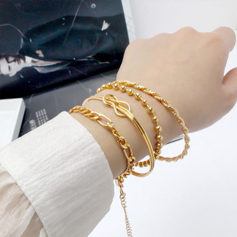 Ins Niche Fashion Simple Hand Jewelry For Women Multi Layer Stacking Adjustable Bracelet Set BR1880_voghion.com