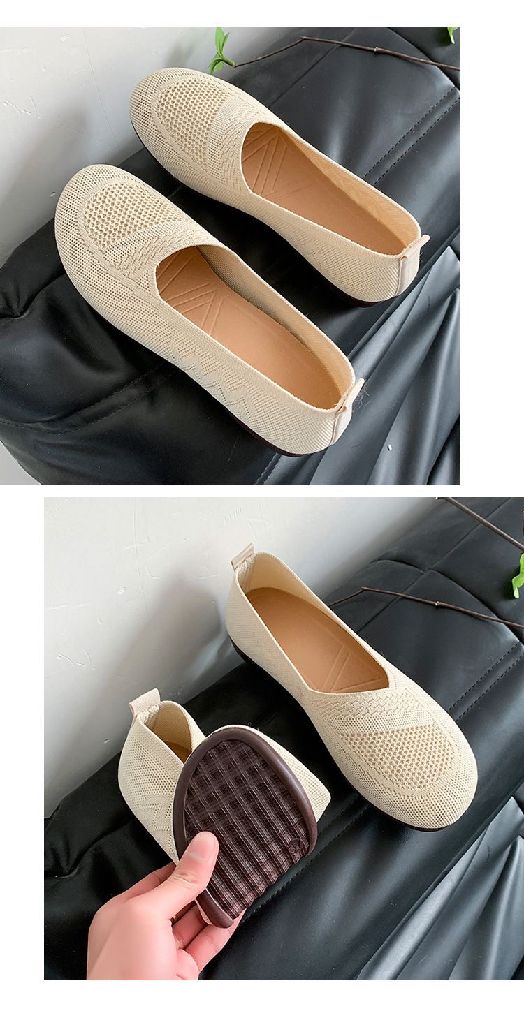 Sapatos Sapatos Casuais Sapatos Planos Solados Voadores Tecido Confortável Solado Macio Biqueira_voghion.com