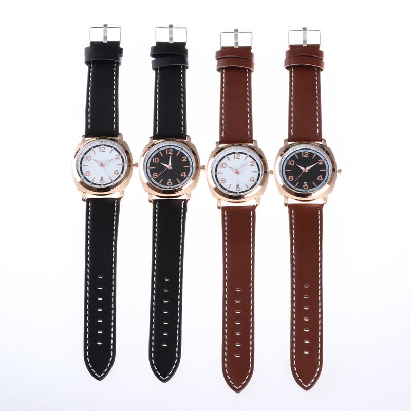 Men's Belt Square Digital Calendar Men's Watch Steel Belt Calendar Men's Watch A Generation No Logo_voghion.com
