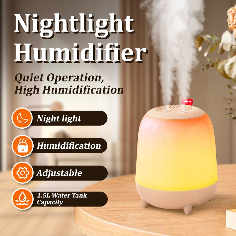 Umidificatore silenzioso 2024 con luce notturna - Super nebbia per camera da letto_voghion.com