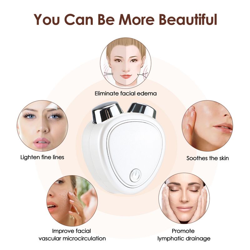 Micro current lifting, tightening, and rejuvenating the face, dual head for household massage, beauty instrument_voghion.com