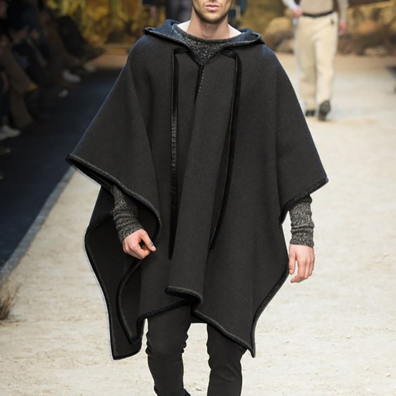 2024 Men's shawl cover, cape, woolen jacket trend_voghion.com