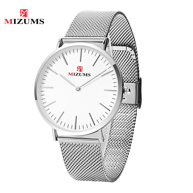 MIZUMS M8009 Ceas bărbătesc cu cuarț, business casual, cu bandă de oțel_voghion.com
