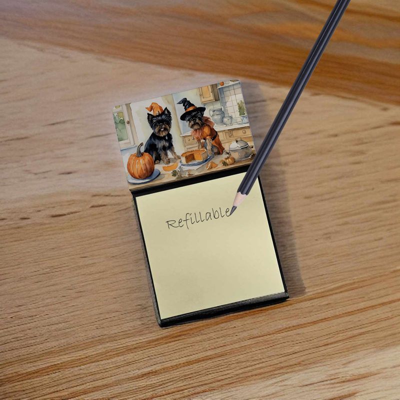NEW Affenpinscher Fall Kitchen Pumpkins Sticky Note Holder Refillable Dispenser Self-Sticky Note Pads, Memo Pads Blank Desk Accessories_voghion.com