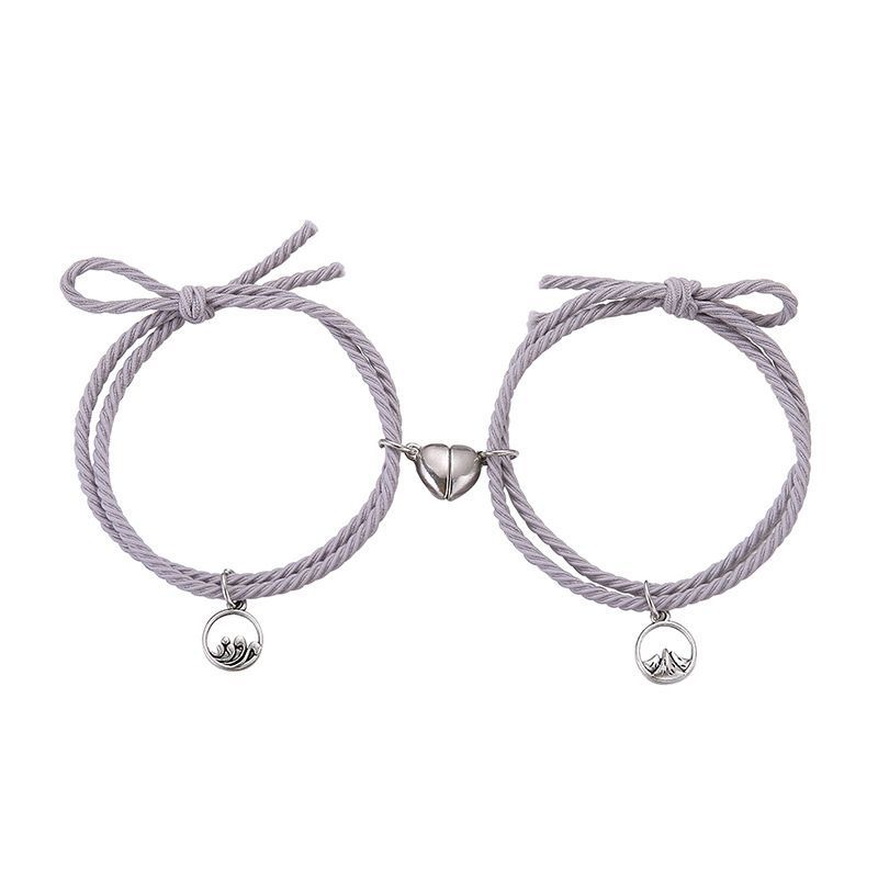 Braccialetto di coppia con elastico semplice e lucchetto a chiave "Love Eachother", un paio di gioielli da mano con corda da uomo e da donna._voghion.com