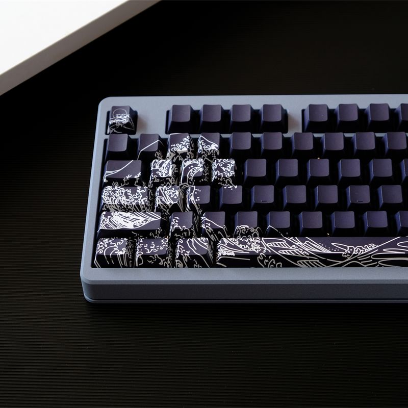 Keycap PBT transparente com gravação lateral Kanagawa por sublimação_voghion.com