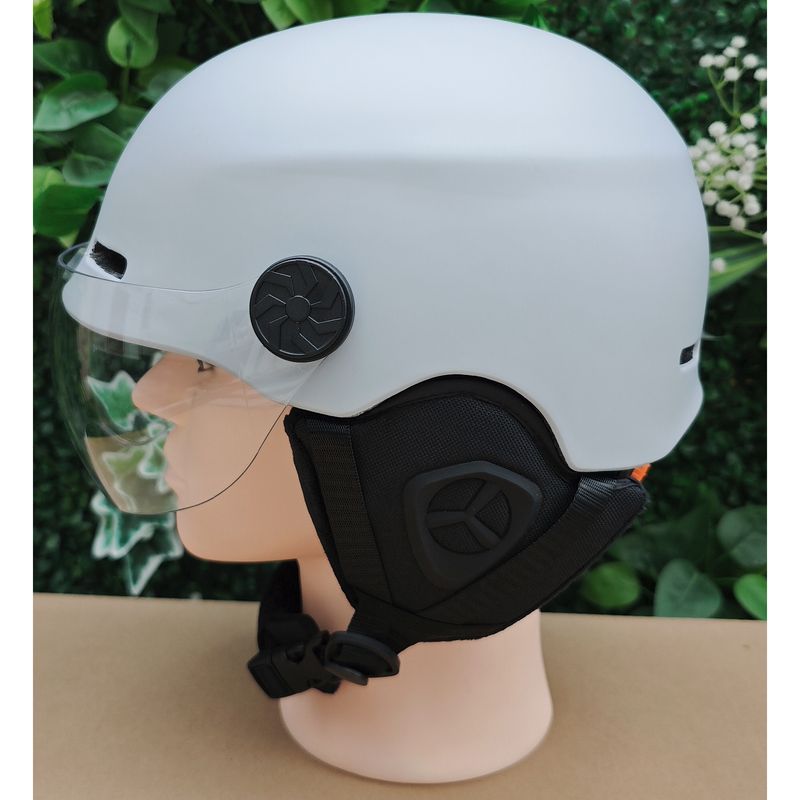 Integraal gegoten lens Wintermotorhelm speciaal voor het rijden op de fiets Warm superlicht_voghion.com