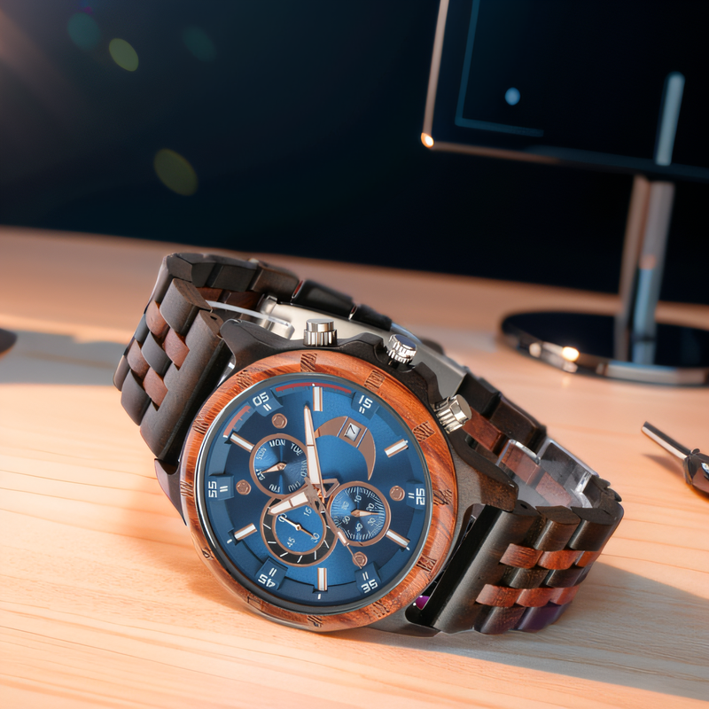 Wooden Wrist Watches For Men Fashion Quartz Wristwatches With Clock Date Week Timepieces Wood Wach Box For Him Reloj Hombre_voghion.com