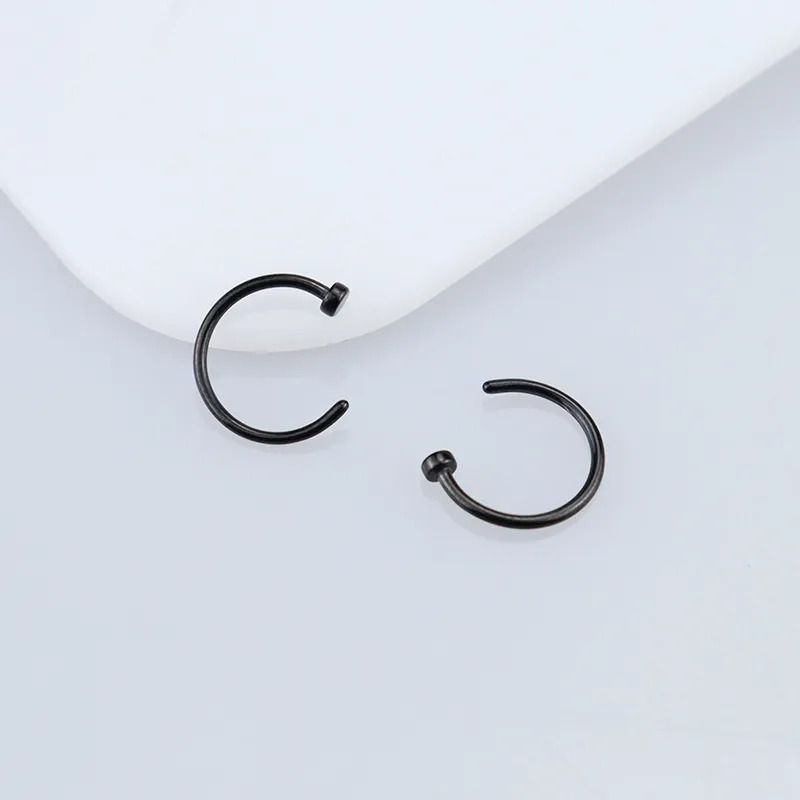 2/6 pezzi di anelli finti per il naso da donna, anelli per labbra in acciaio inossidabile 316L, anelli per labbro, piercing per narice, piercing per naso_voghion.com
