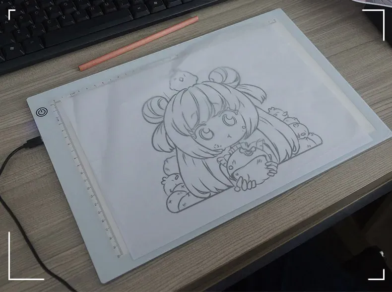 Lavagna luminosa da disegno a LED dimmerabile a 3 livelli, protezione per gli occhi, più facile per disegnare e dipingere_voghion.com