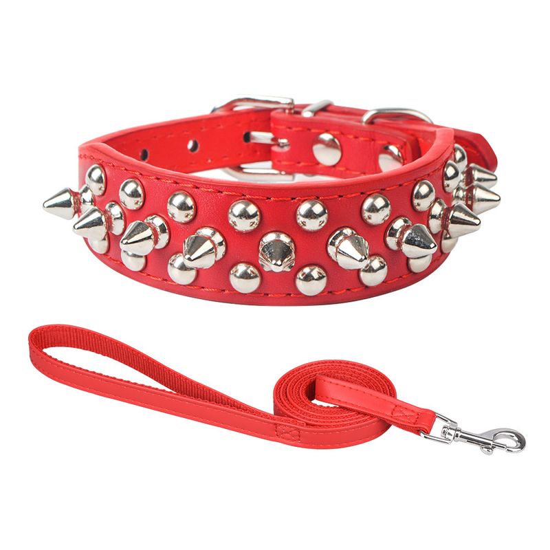 Collare anti-morso super cool per animali domestici con rivetto anti-morso, guinzaglio per cani di piccola e media taglia in stile punk_voghion.com