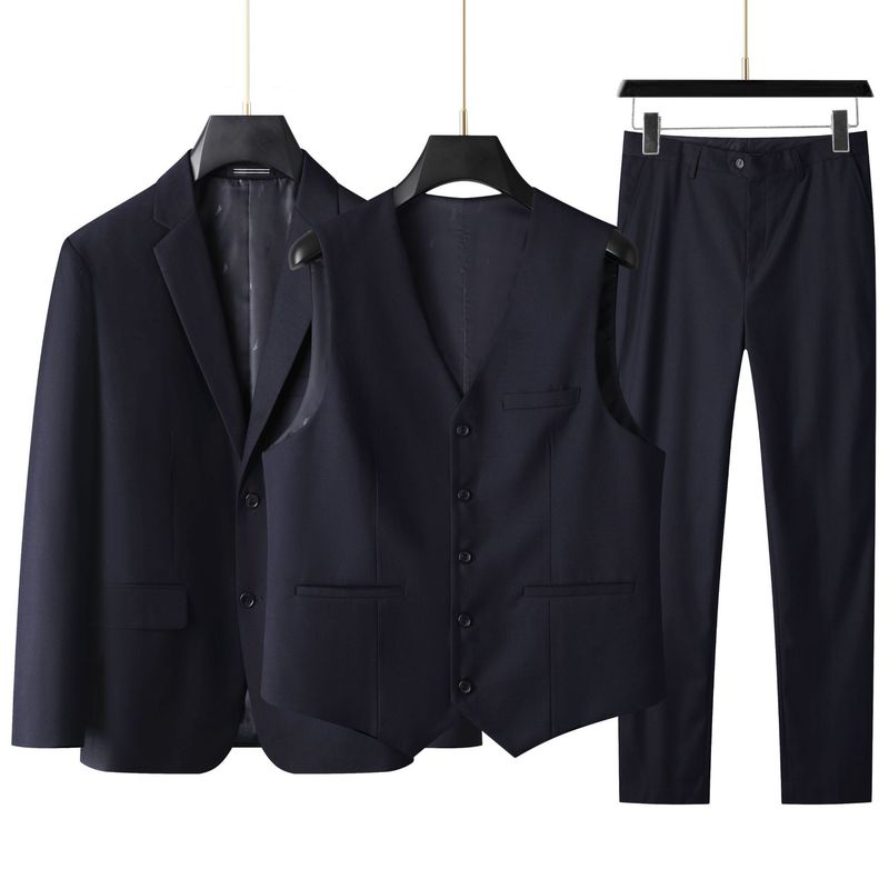CT Spring And Autumn Trend Plus Size Casual Three-Piece Light Business Men's Suit Set_voghion.com