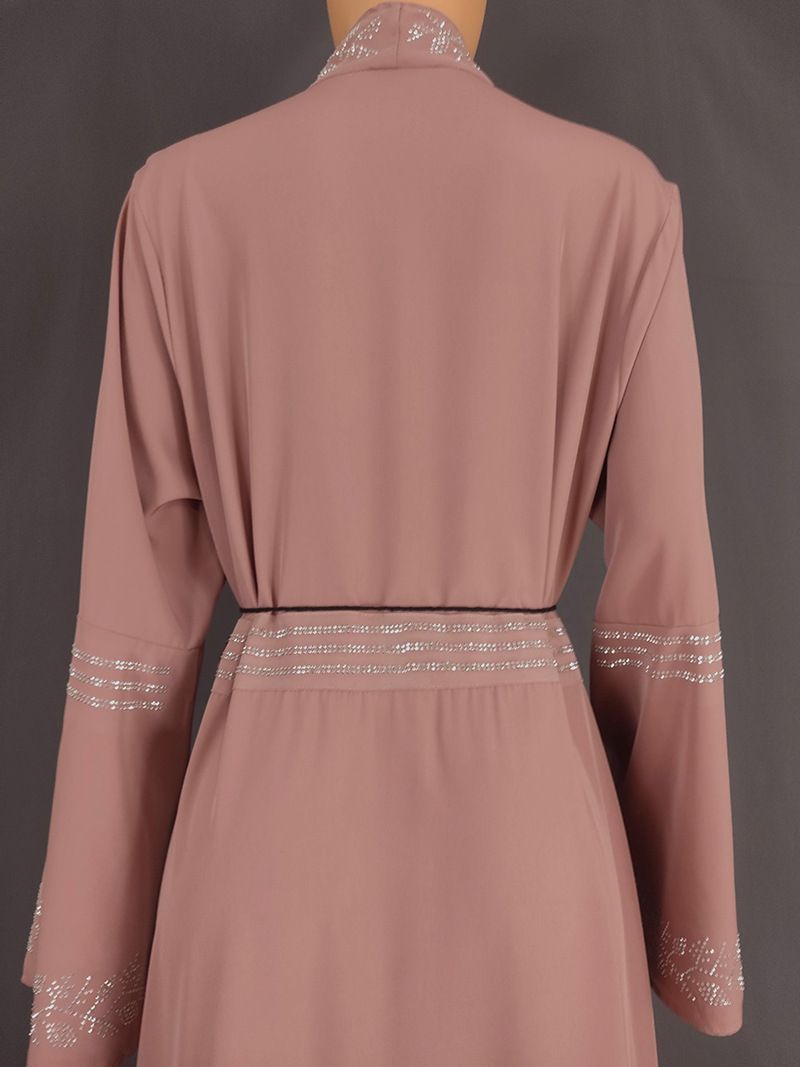 Robe musulmane burqa femme trompette robe à manches longues_voghion.com