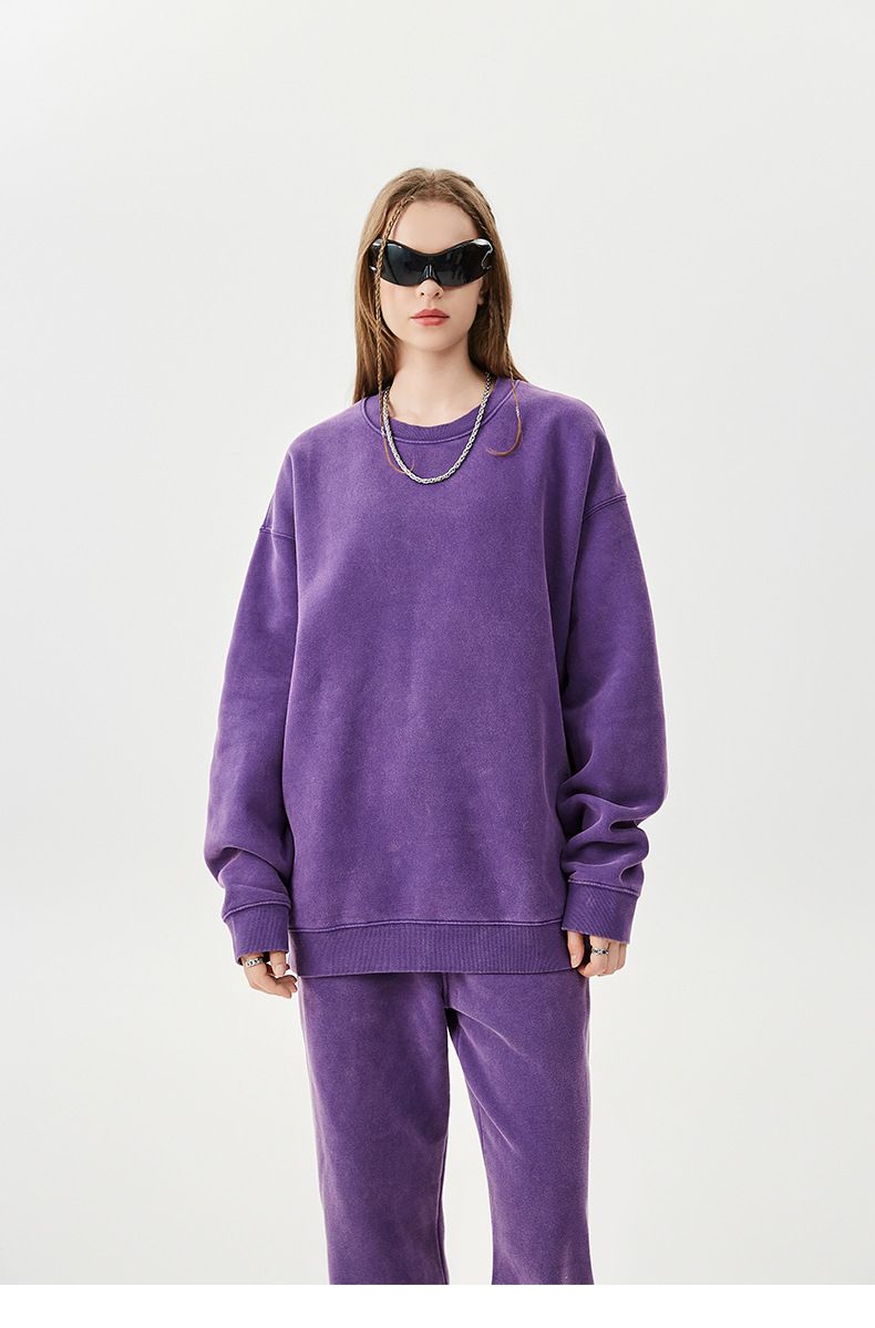 Unisex Heavyweight Fleece Tracksuit – Vintage Batik Print Hoodie & Jogger Set (S-XXL, 58% Polyester 42% Cotton)_voghion.com