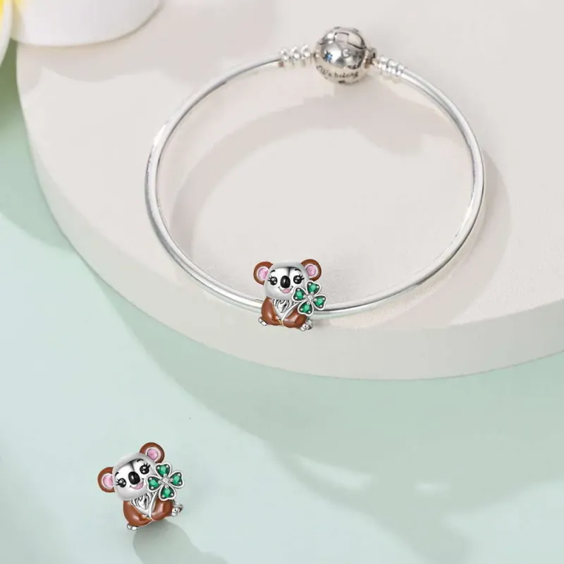 925 Sterling Silver Cute Pet Rabbit Bear Charms Pendant Fit Necklace DIY Accessories Jewelry Making Bracelet Special_voghion.com