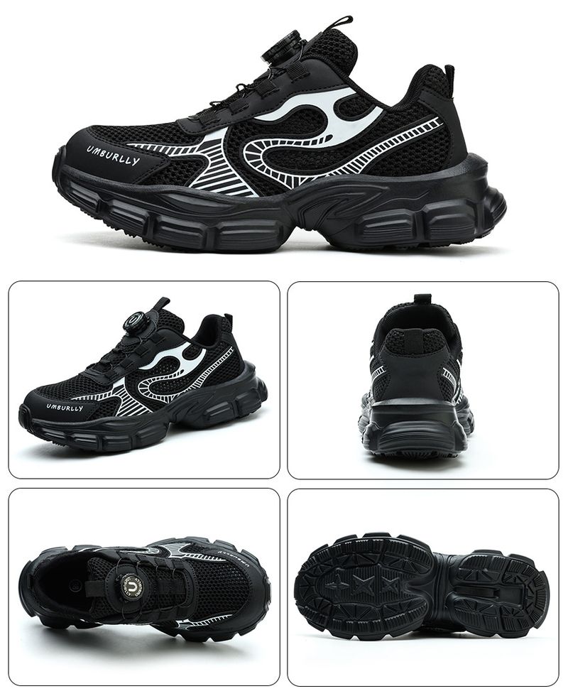 New Women's 4.0 European Standard Kevlar Midsole Safety With Rotating Buttons, Smashing And Anti Stabbing Work Shoes_voghion.com