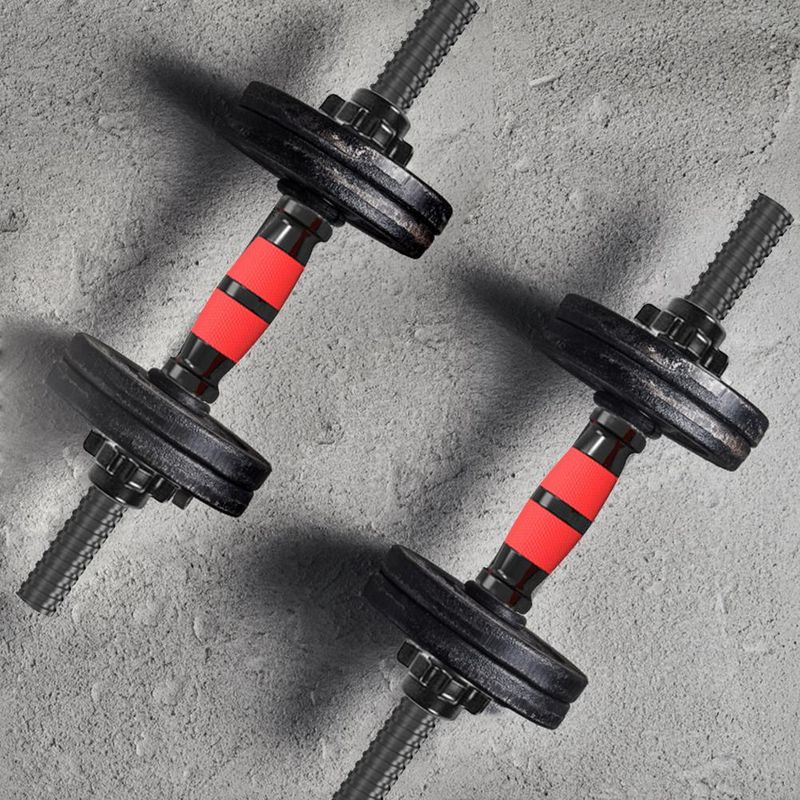 1 Paar 35 cm lange Langhantelstangen, Hantelverbindungsstahlrohr, rutschfeste Griffoberflächen, Standard mit Sternverschlüssen_voghion.com