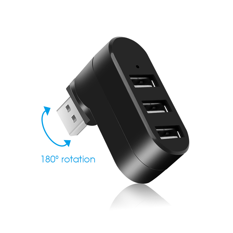 Hub 3.0 Adapter Rotate High Speed U Disk Reader Splitter 3 Ports USB 2.0 for Xiaomi book Pro Laptop PC_voghion.com