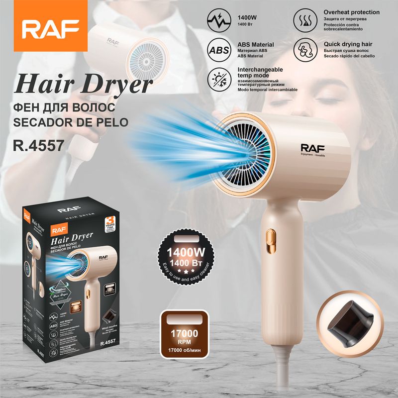 RAF European Standard High-Speed Dryer For Home Use, Gentle On Hair, Wind Concentrator, Negative Ion Hair Care, Quiet_voghion.com