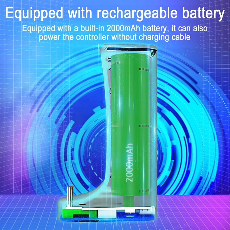 Wiederaufladbarer Akku für den PS5-Gamecontroller 2000 mAh mit Digitalanzeige Endurance-Plug-in-Ladegerät für den PS5-Elite-Controller_voghion.com