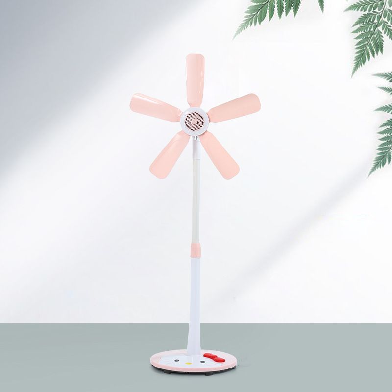 Verticale huishoudelijke kleine vloerventilator met zachte bladen voor studenten, bureau, stille slaapzaal, telescopische elektrische ventilator voor naast het bed_voghion.com