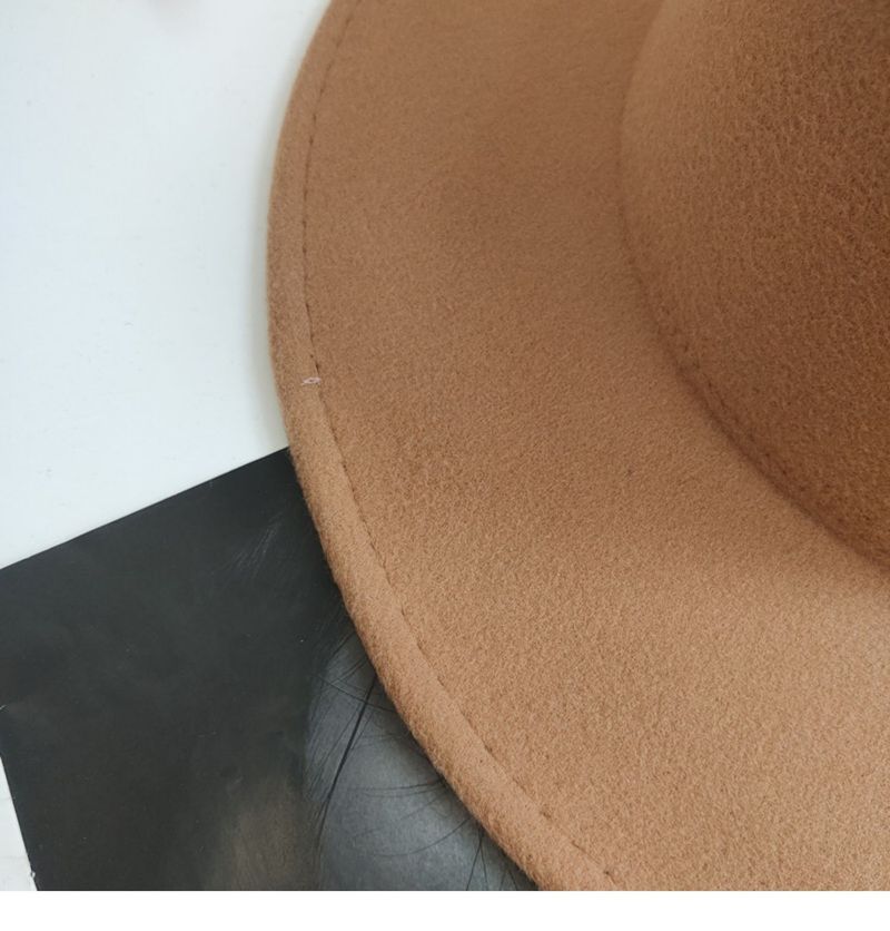 Street Photo Woll-Jazzhut in britischer Art für Damen und Herren, Filzhut mit großer Krempe, vielseitiger Sonnenschutz_voghion.com