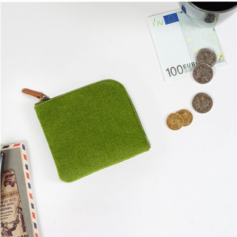 Coin Purse Short Felt Protective Case Zipper Phone Bag Plus_voghion.com