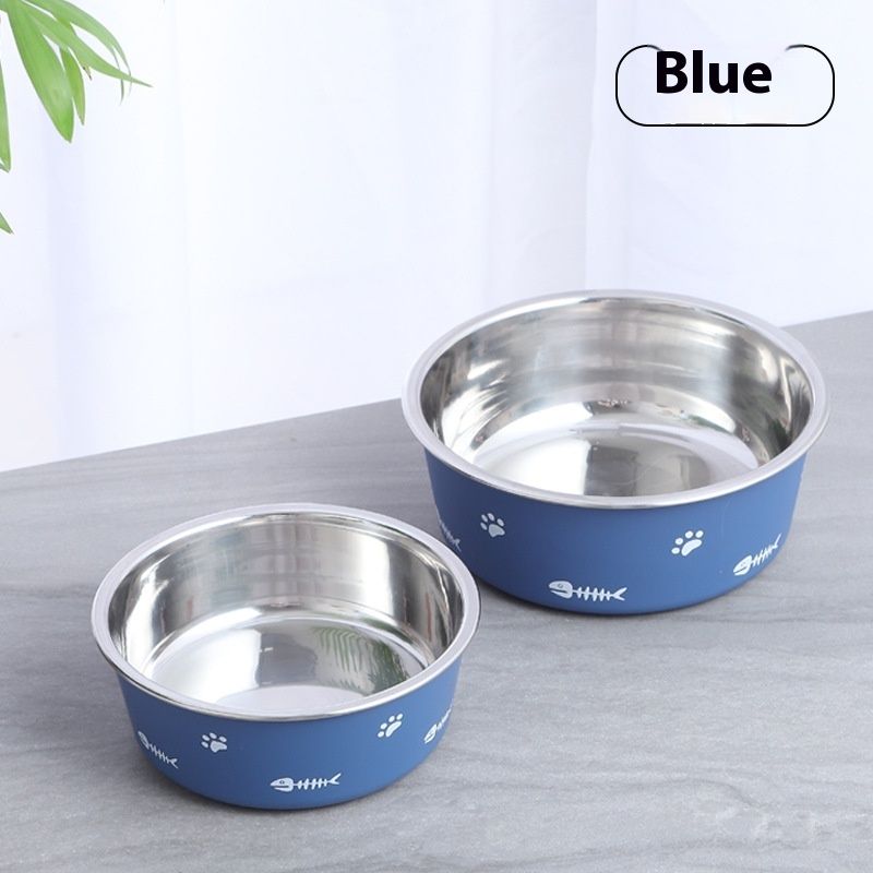 Nieuwe dubbellaagse, verdikte, absorberende en antislip roestvrijstalen honden- en kattenbak in Scandinavische stijl_voghion.com