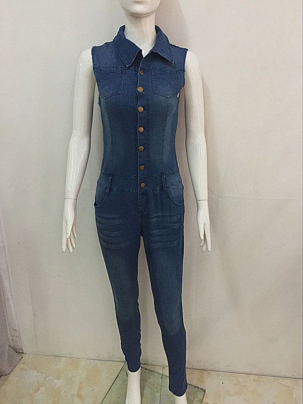 Odzież damska Slim Fit Kombinezon Jeansy Hurtownie_voghion.com