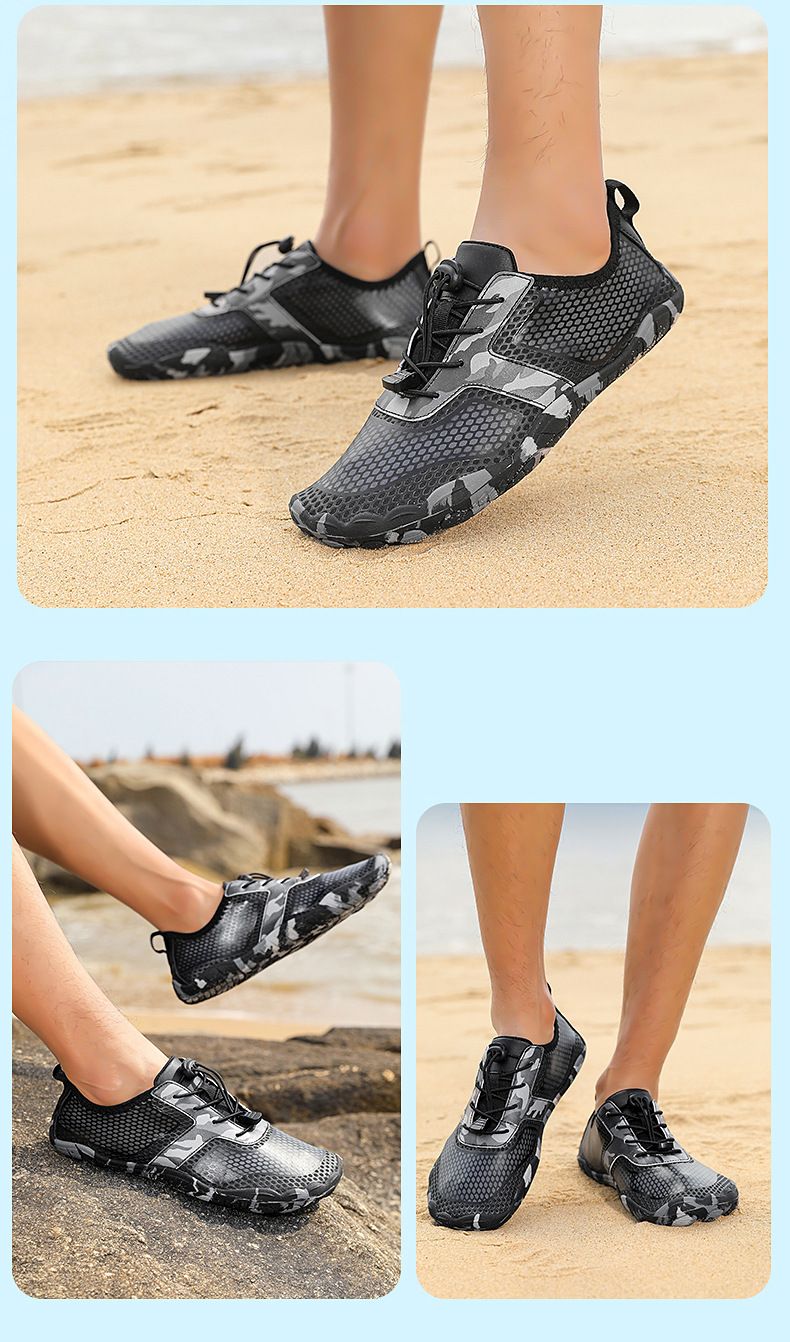 Scarpe unisex per sport acquatici, nuoto, immersioni, spiaggia e attività all'aperto - Design leggero, ad asciugatura rapida e a piedi nudi con suola in gomma antiscivolo_voghion.com