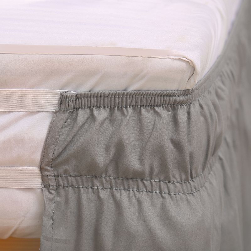 Gonna elastica per letto - Tinta unita con design antiscivolo (facile da installare, adatta a materassi da 20 a 40 cm, antipiega, Queen/King size)_voghion.com