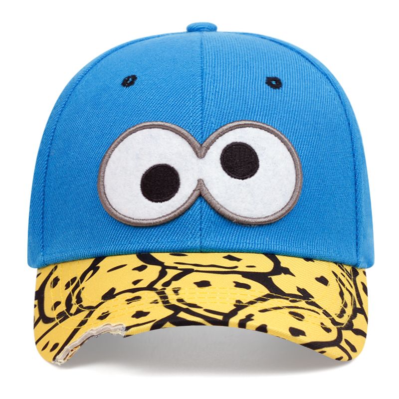 Autumn Mens Baseball Cap Fashion Cartoon Eyes Golf Caps Women Cotton Adjustable Embroidery Sun Hats Female Travel_voghion.com