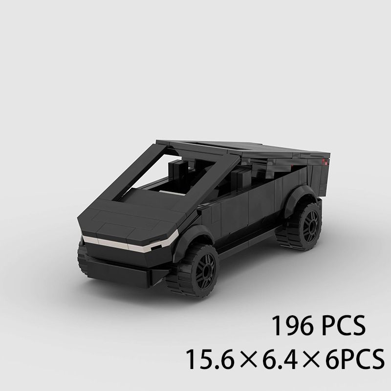 Cyberpunk Racing Torn Apart Car Small Particle Building Blocks Assembly Educational Model Toy_voghion.com