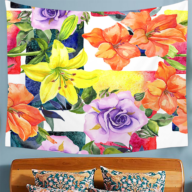 Super large background cloth, fantasy mushroom house, bedside bedroom, tapestry, wall cloth decoration, Nordic ins_voghion.com